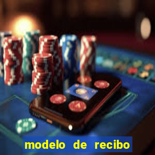 modelo de recibo de pagamento word