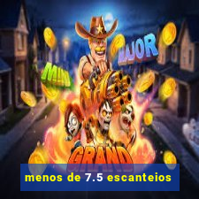 menos de 7.5 escanteios