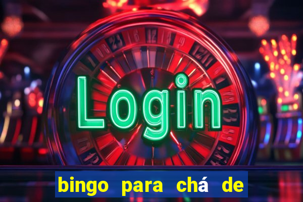 bingo para chá de bebê para imprimir grátis