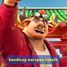 handicap europeu tabela