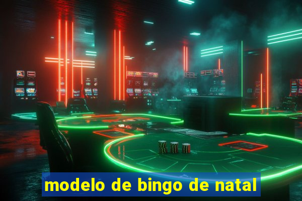 modelo de bingo de natal