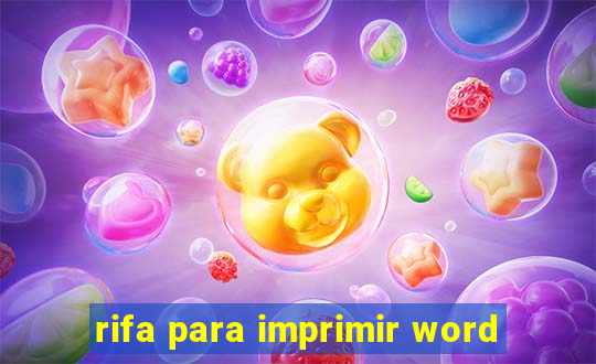 rifa para imprimir word