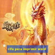 rifa para imprimir word