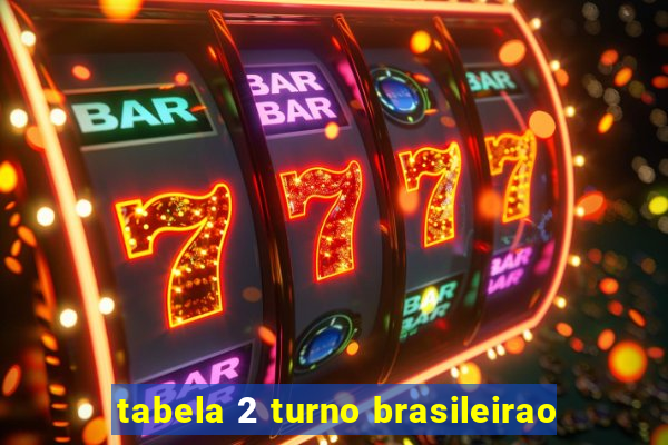 tabela 2 turno brasileirao