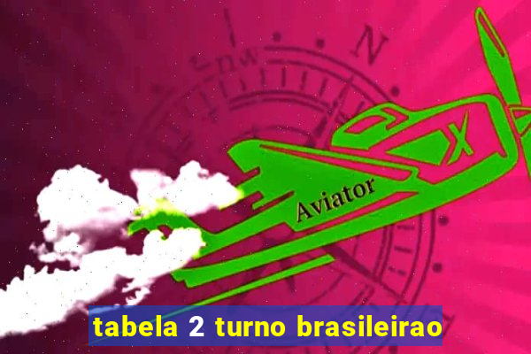 tabela 2 turno brasileirao