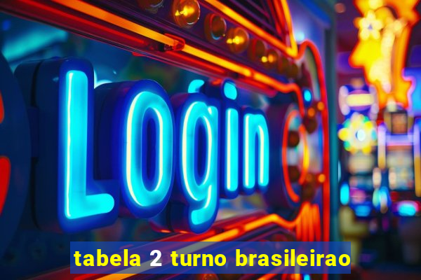 tabela 2 turno brasileirao