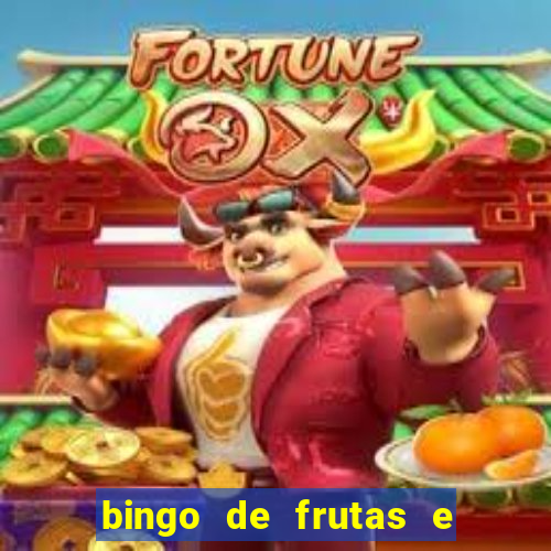 bingo de frutas e legumes para imprimir