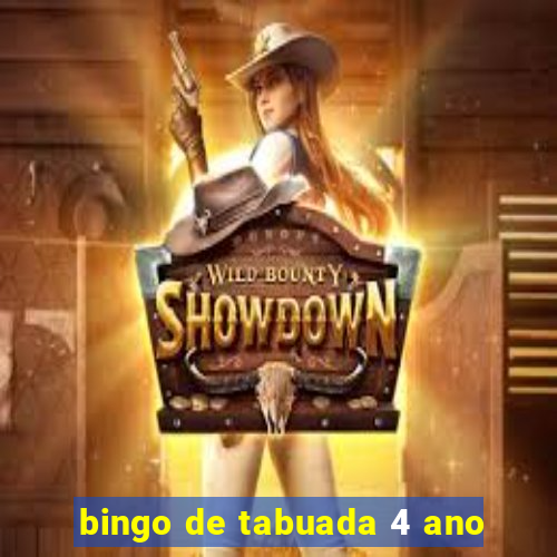 bingo de tabuada 4 ano