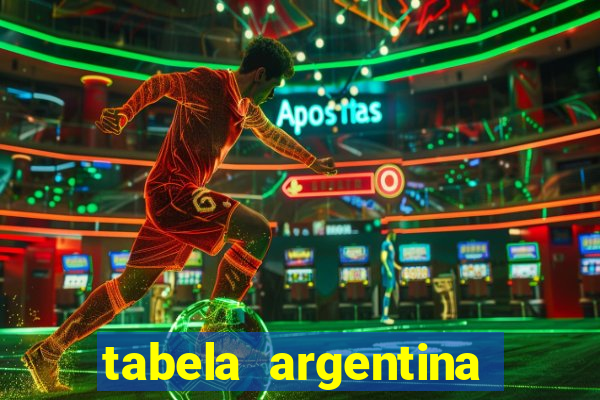 tabela argentina torneo betano