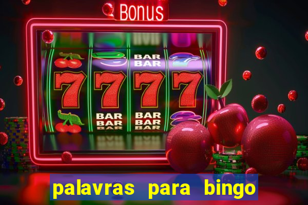 palavras para bingo cha de bebe