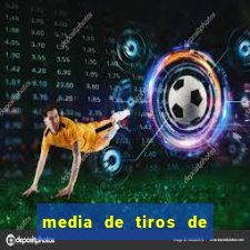 media de tiros de meta por jogo