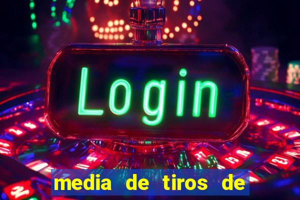 media de tiros de meta por jogo