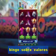 bingo sobre valores para imprimir