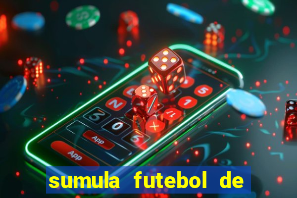 sumula futebol de campo word