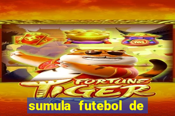 sumula futebol de campo word