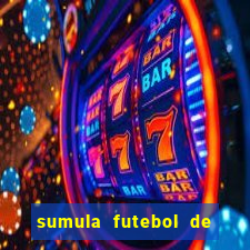 sumula futebol de campo word