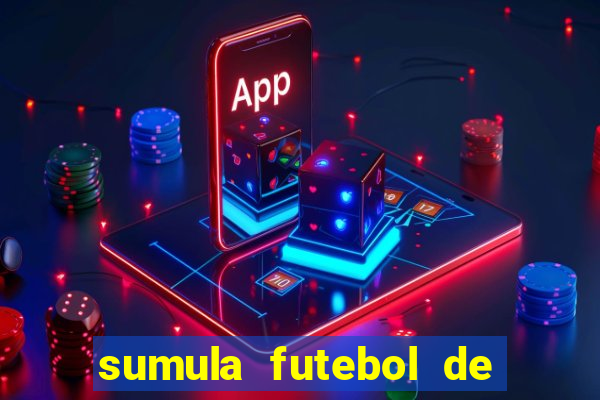 sumula futebol de campo word