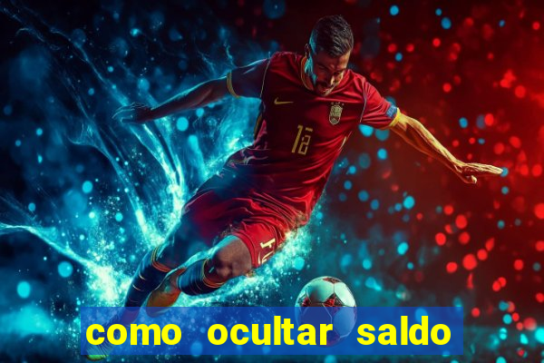 como ocultar saldo na betfair