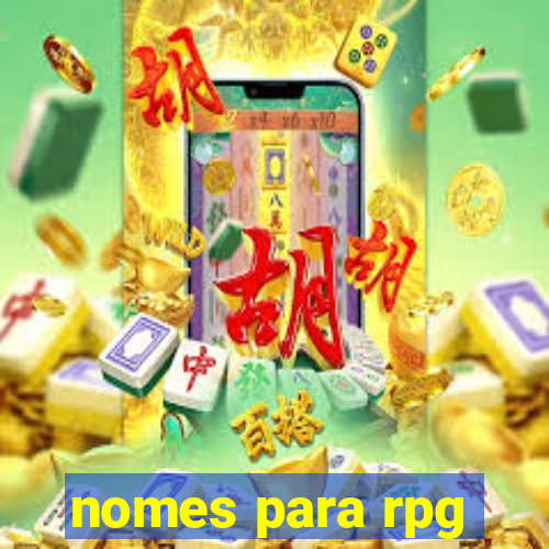 nomes para rpg