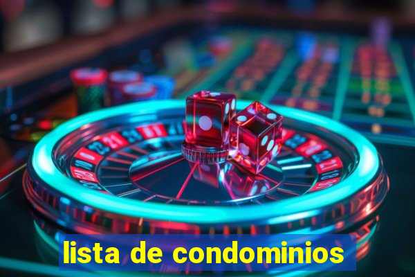 lista de condominios