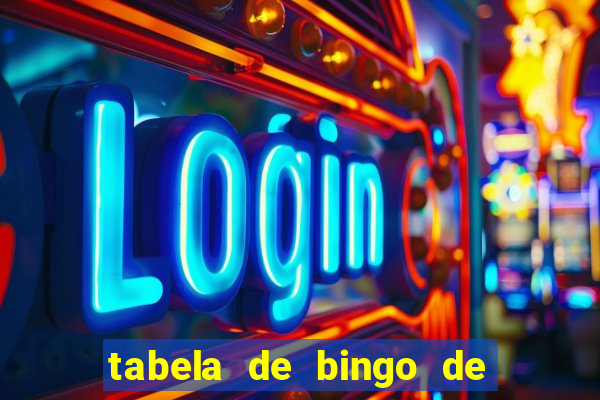 tabela de bingo de 1 a 100