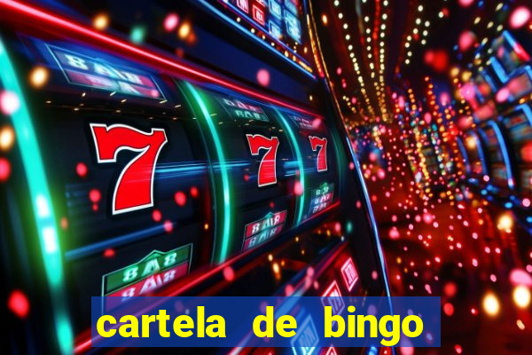 cartela de bingo cha de bebe