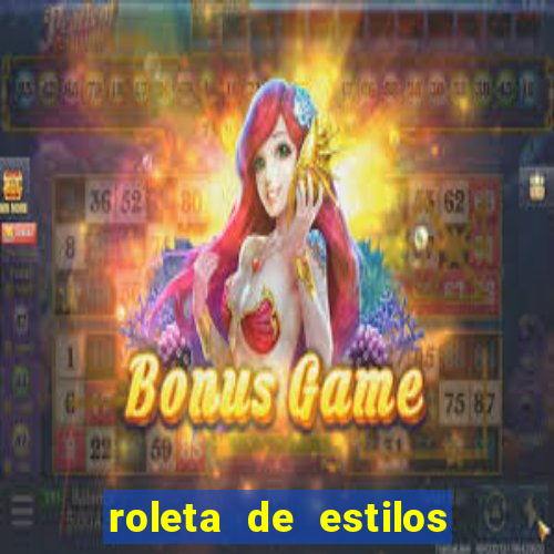 roleta de estilos de roupas