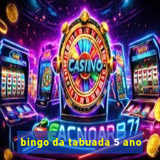 bingo da tabuada 5 ano