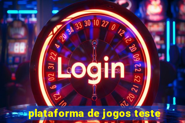 plataforma de jogos teste