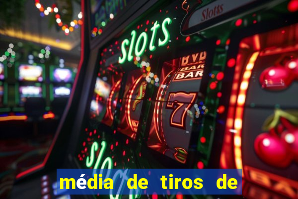 média de tiros de meta por jogo