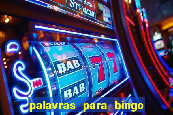 palavras para bingo cha de bebe