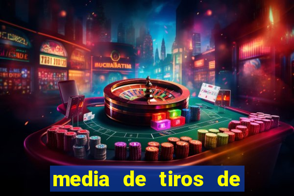 media de tiros de meta por jogo