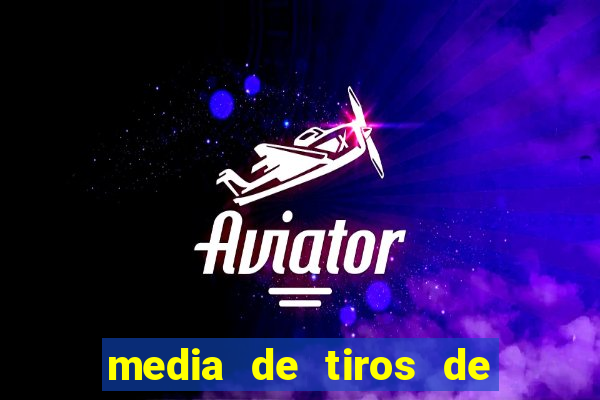 media de tiros de meta por jogo