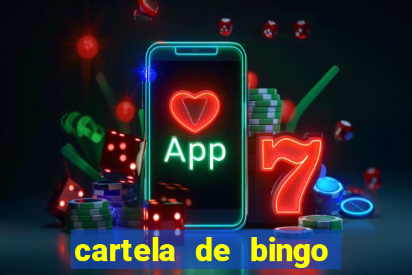 cartela de bingo cha de panela