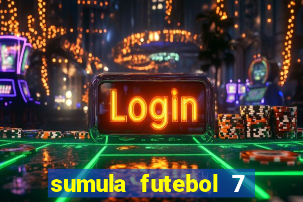 sumula futebol 7 society excel