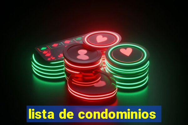 lista de condominios