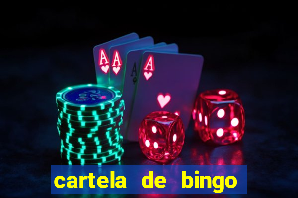 cartela de bingo cha de bebe