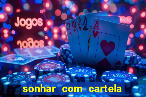 sonhar com cartela de bingo