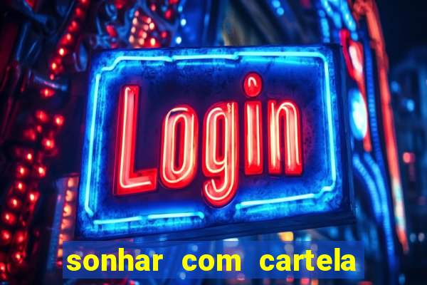 sonhar com cartela de bingo